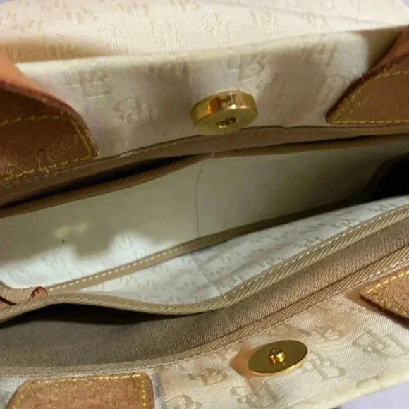 Dooney Bourke white canvas leather satchel handbag - Picture 12 of 15